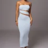 Blue Unpredictable Midi Dress