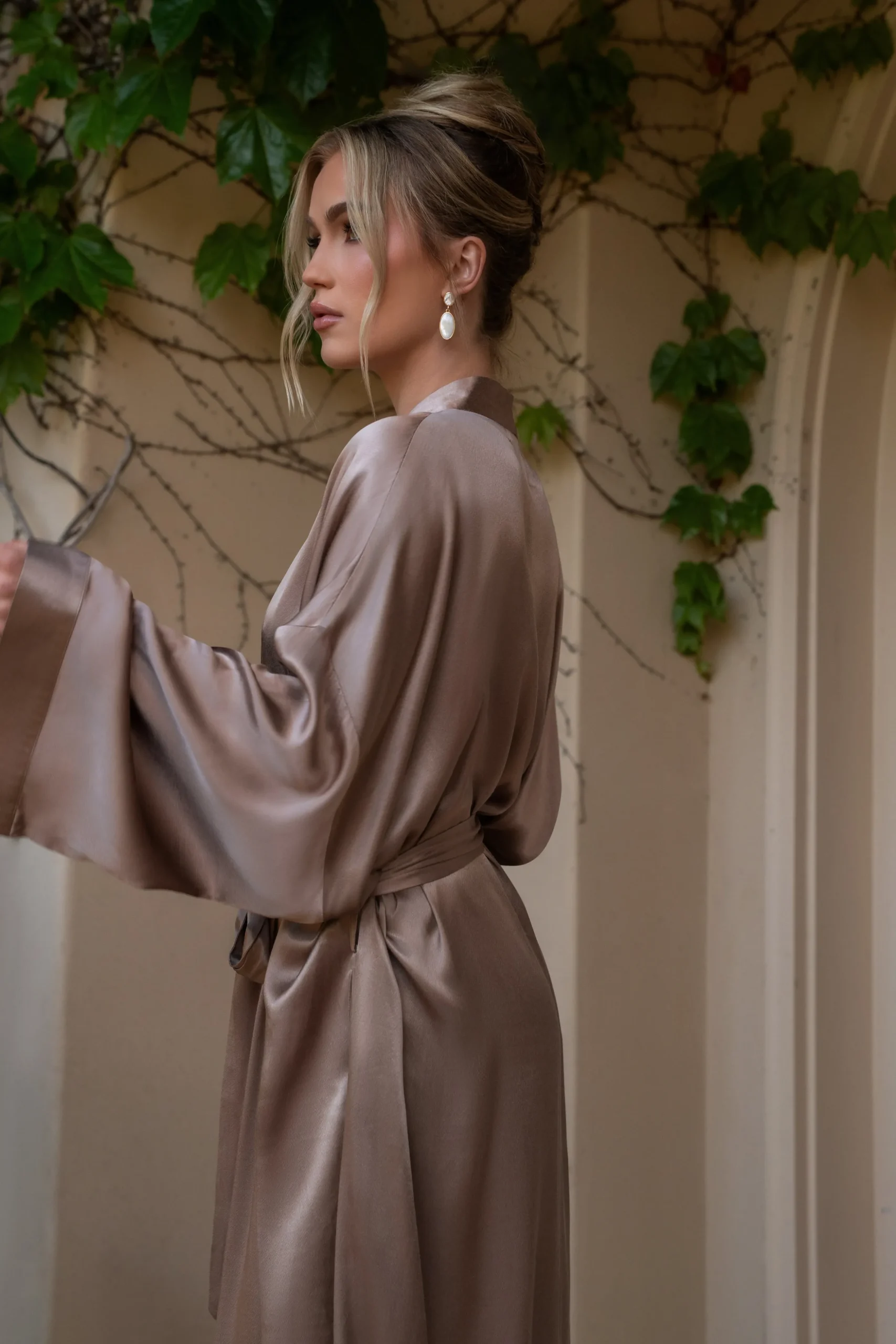 Bronze Forever And Always Satin Robe