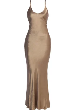 Bronze Promise Of Love Satin Dress