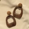 Brown Cove Wooden Earrings