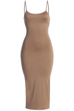 Brown Multi Solana Mesh Maxi Dress