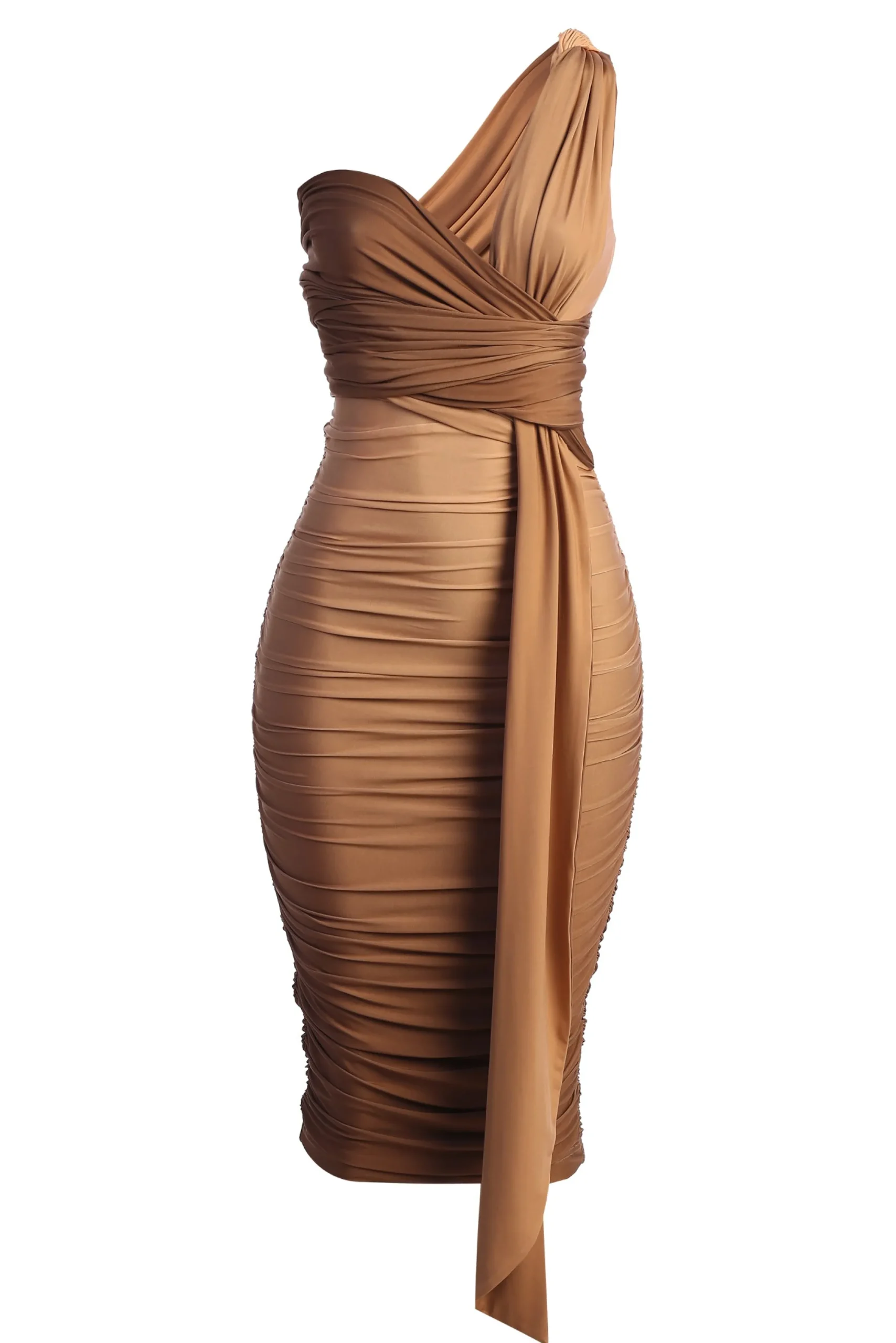 Brown Ombré Edge Of Romance Midi Dress
