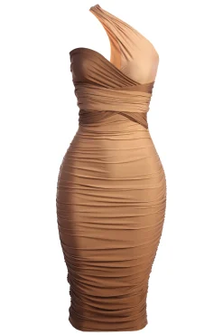 Brown Ombré Edge Of Romance Midi Dress