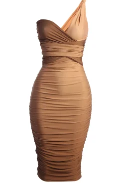 Brown Ombré Edge Of Romance Midi Dress