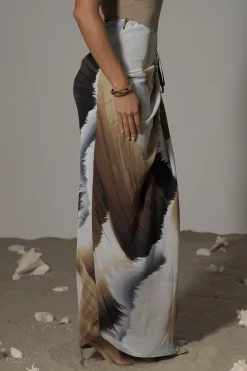 Brown Print  Noelia Printed Skirt