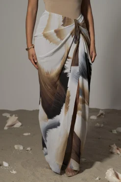 Brown Print  Noelia Printed Skirt