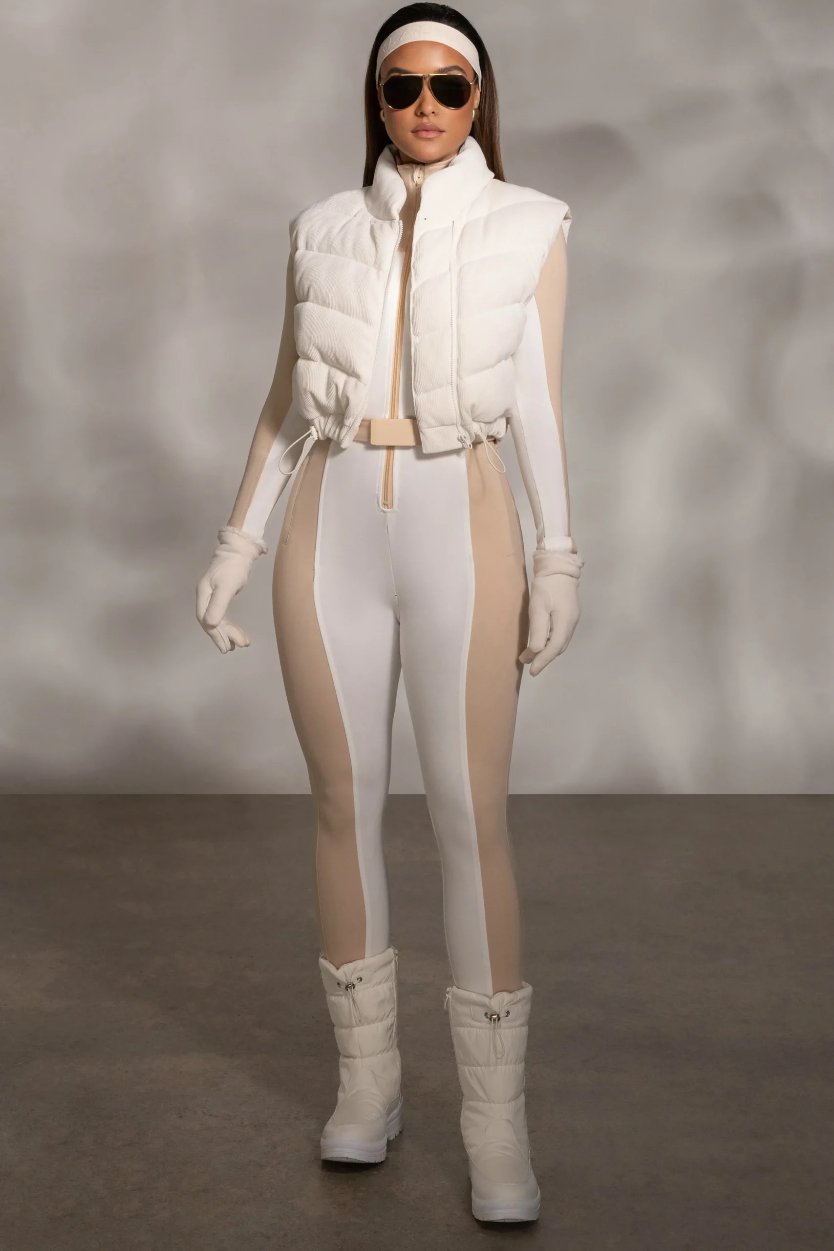 Buttercream Delma Ribbed Puffer Vest