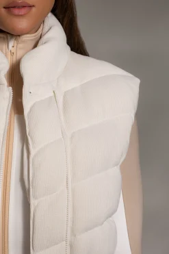 Buttercream Delma Ribbed Puffer Vest