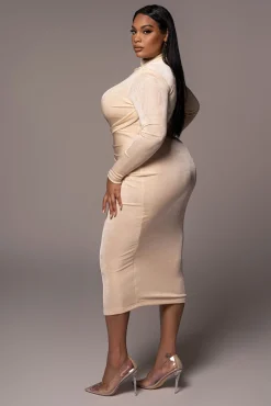 Buttercream Kara Mock Neck Dress