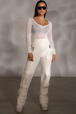 Buttercream Nyah Nylon Utility Pants