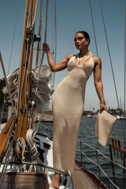 Buttercream Serenity Cutout Midi Dress