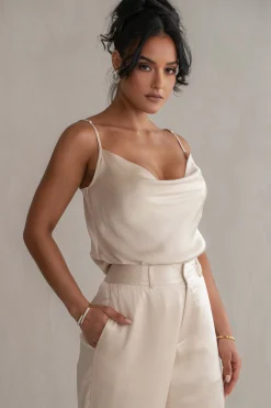 Champagne Amour Satin Top