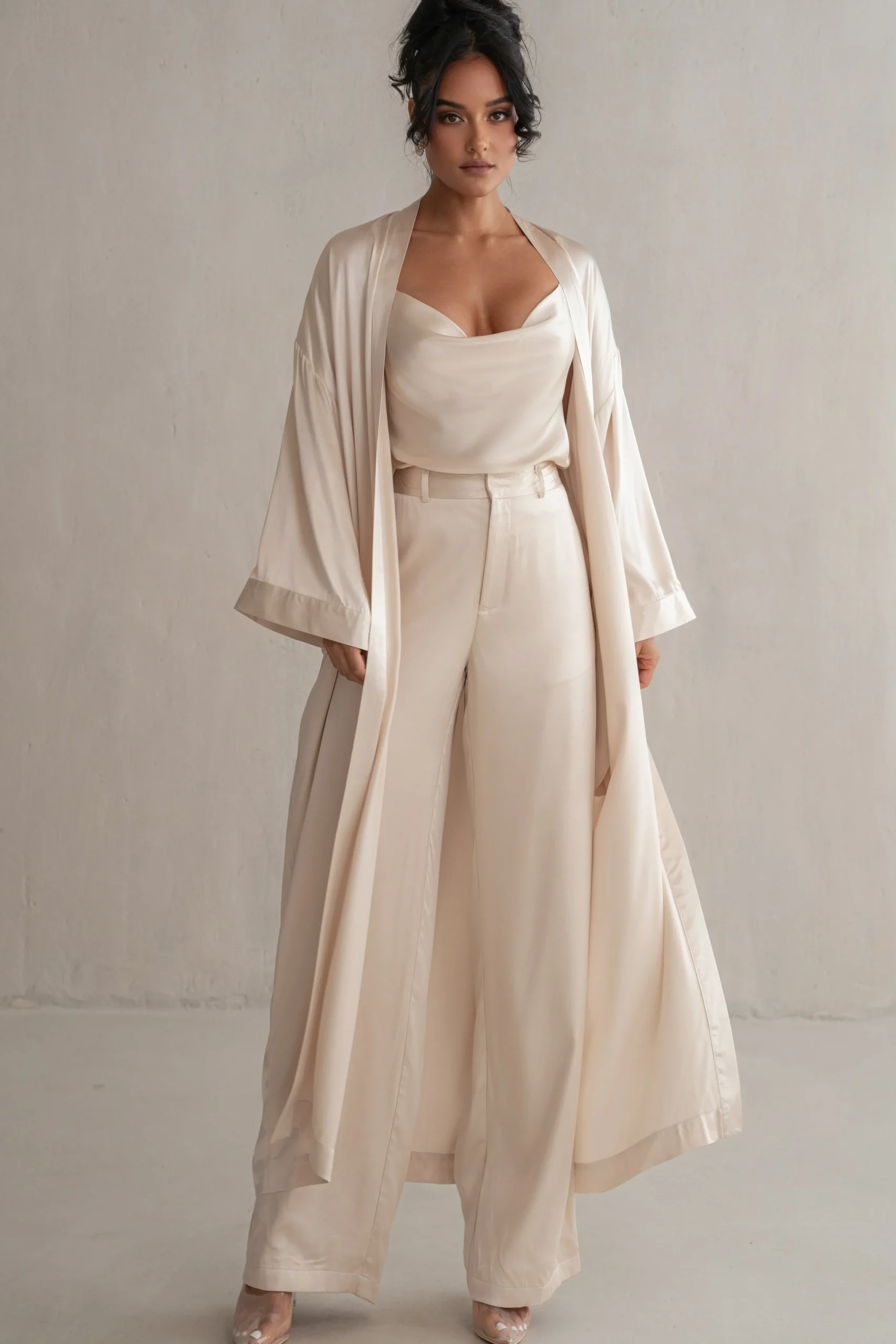 Champagne Ever After Satin Trousers