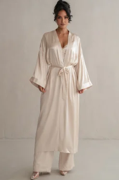 Champagne Forever And Always Satin Robe