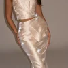 Champagne Gala Pleated Top