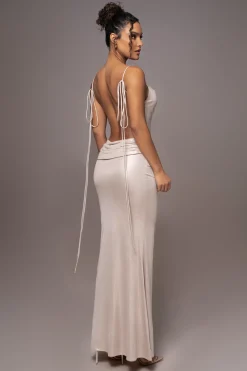 Champagne Heart of Gold Maxi Dress