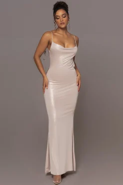 Champagne Heart of Gold Maxi Dress