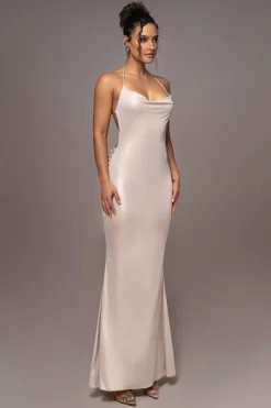 Champagne Heart of Gold Maxi Dress