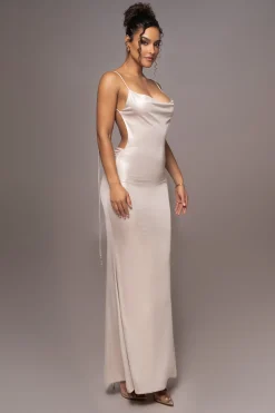 Champagne Heart of Gold Maxi Dress