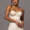 Champagne Leo Matte Satin Bustier