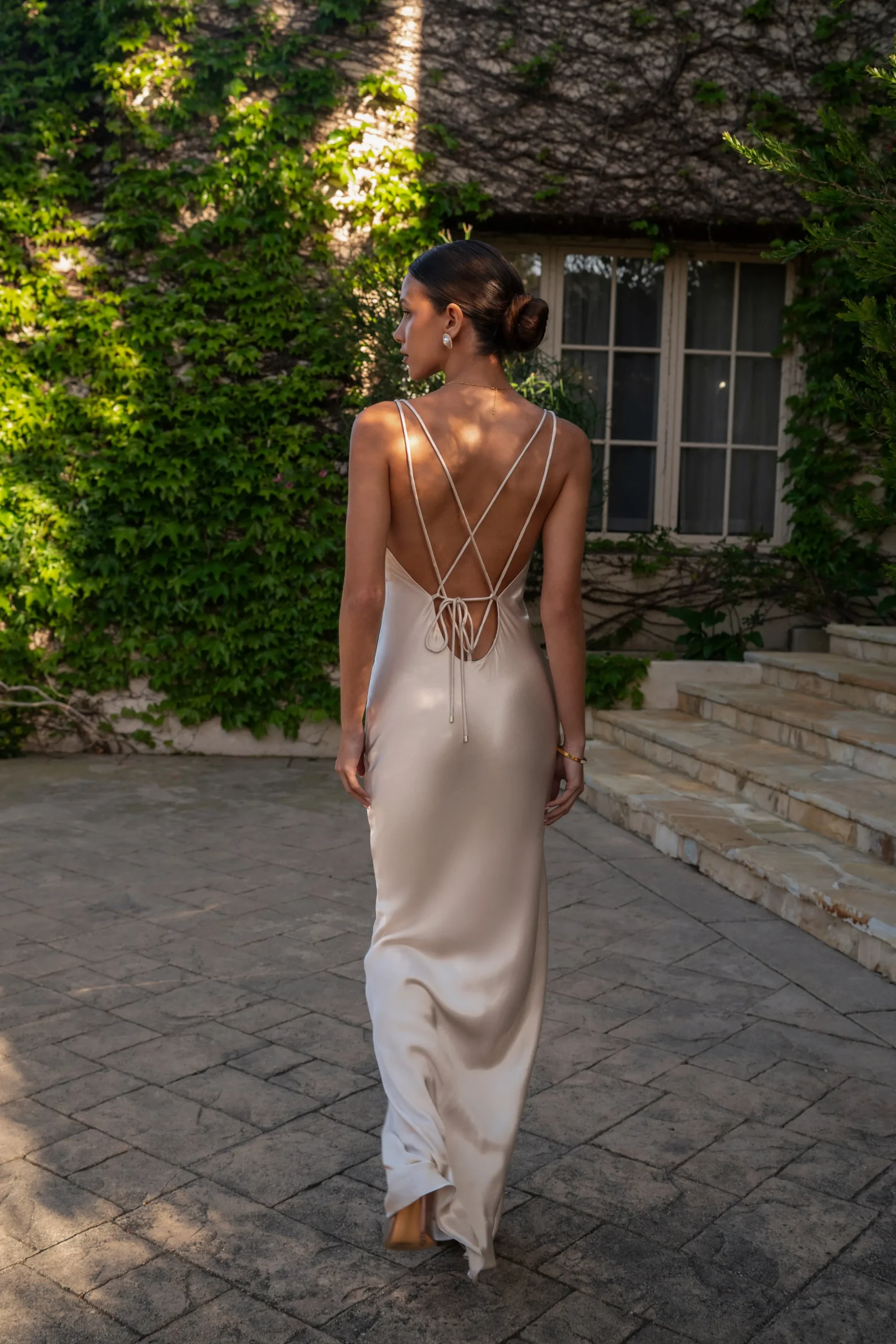 Champagne Promise Of Love Satin Dress