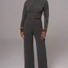 Charcoal Chelsey Knit Pant Set