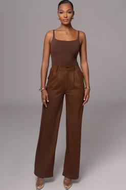 Chocolate Classic High Rise Trousers