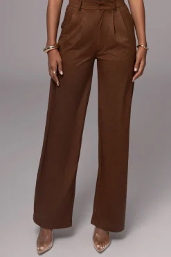 Chocolate Classic High Rise Trousers