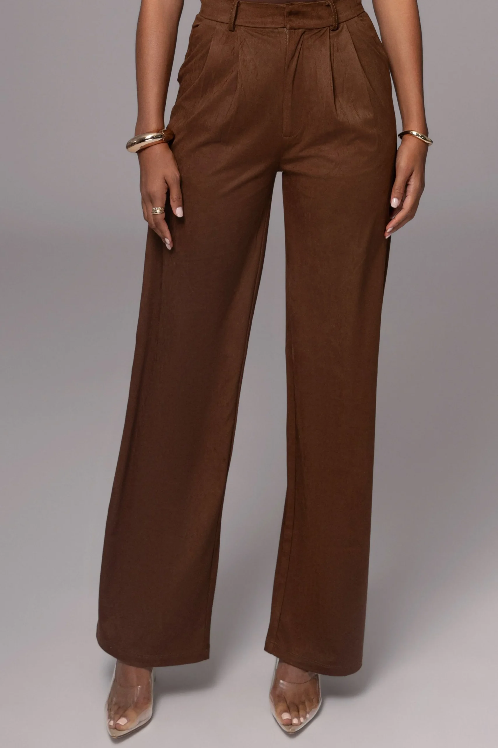 Chocolate Classic High Rise Trousers