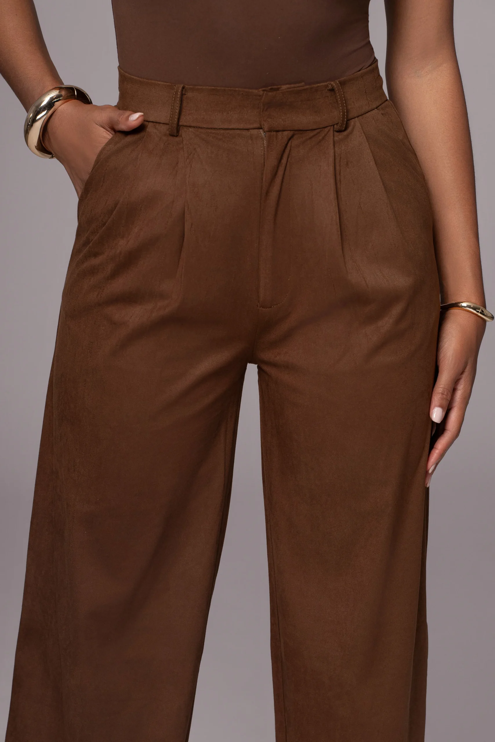 Chocolate Classic High Rise Trousers