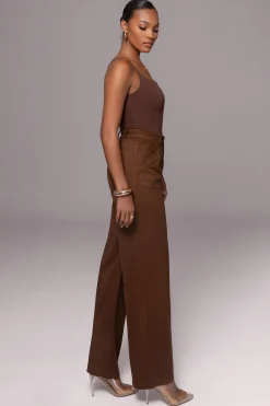 Chocolate Classic High Rise Trousers