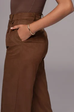 Chocolate Classic High Rise Trousers