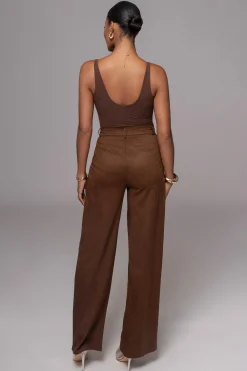 Chocolate Classic High Rise Trousers