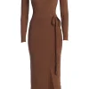 Chocolate Emma Knit Maxi Dress