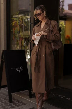Chocolate Faux Leather Bag Set