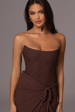 Chocolate Fenix Reversible Linen Corset