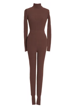 Chocolate Naaya Ribbed Leggings