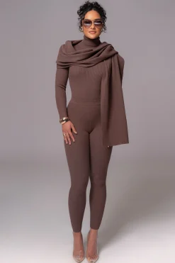 Chocolate Naaya Ribbed Leggings