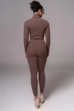 Chocolate Naaya Ribbed Leggings