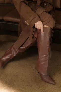 Chocolate Passage Faux Leather Boots