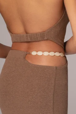 Chocolate Skye Knit Skirt Set