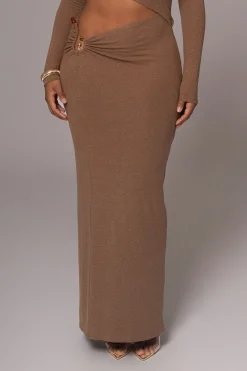 Chocolate Summer Romance Cutout Dress