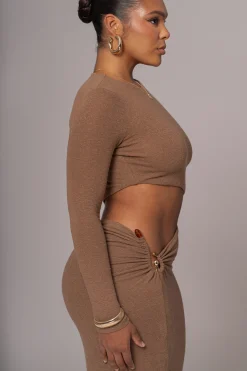 Chocolate Summer Romance Cutout Dress