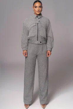 Classic Herringbone Bomber Jacket