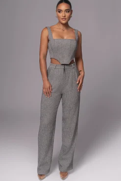 Classic Herringbone Corset Top