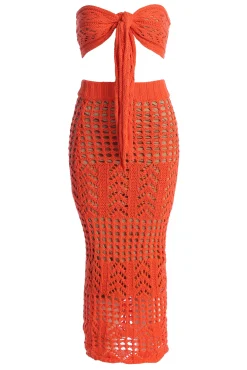 Coral Caribbean Skies Skirt Set