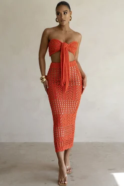 Coral Caribbean Skies Skirt Set