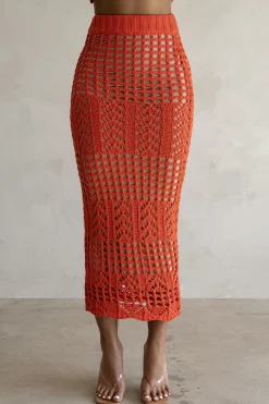 Coral Caribbean Skies Skirt Set