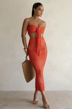 Coral Caribbean Skies Skirt Set