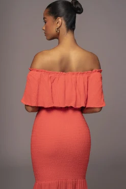 Coral Sienna Ruffled Skirt Set